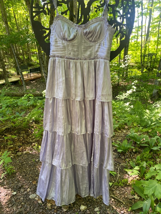 Altar'd State Dresses & Skirts - Altar'd State Lavender Tiered Strapless Satin Gown. Size L.